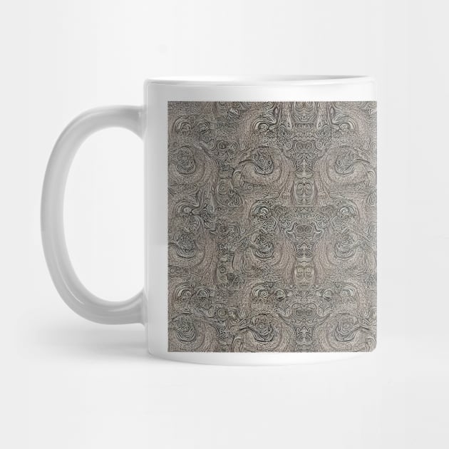 Grayscale Aesthetic Fractal Swirls - Black and White Abstract Artwork by BubbleMench